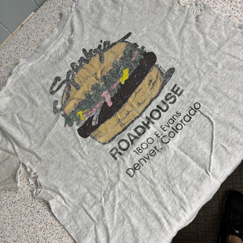 Vintage 1990 Spankys Roadhouse Denver Shirt Heather Running Worn Fashion Large